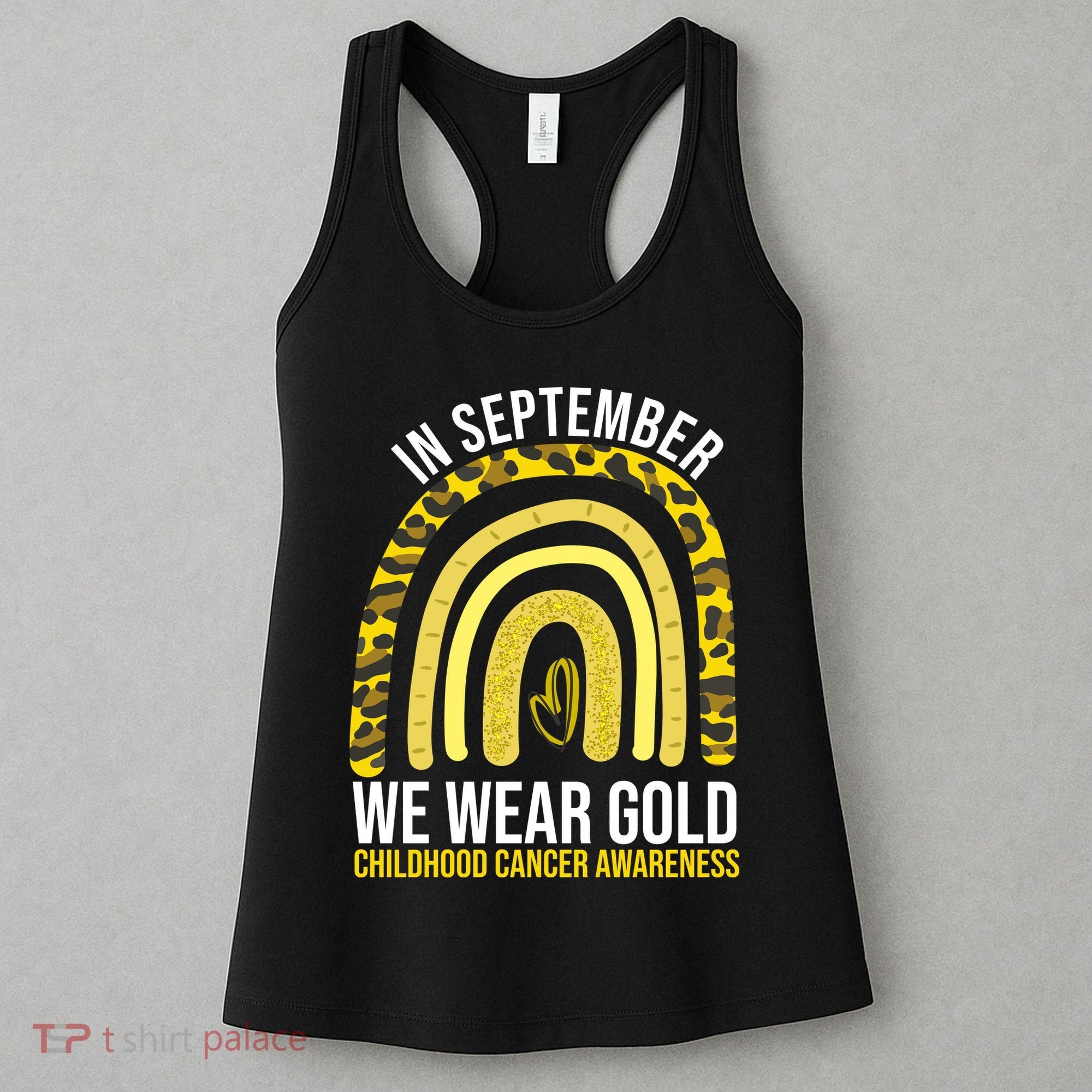 In September We Wear Gold Childhood Cancer Awareness Women's Tank Top