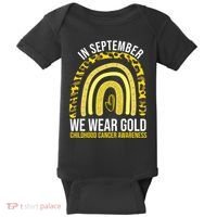 In September We Wear Gold Childhood Cancer Awareness Baby Bodysuit thumb 0