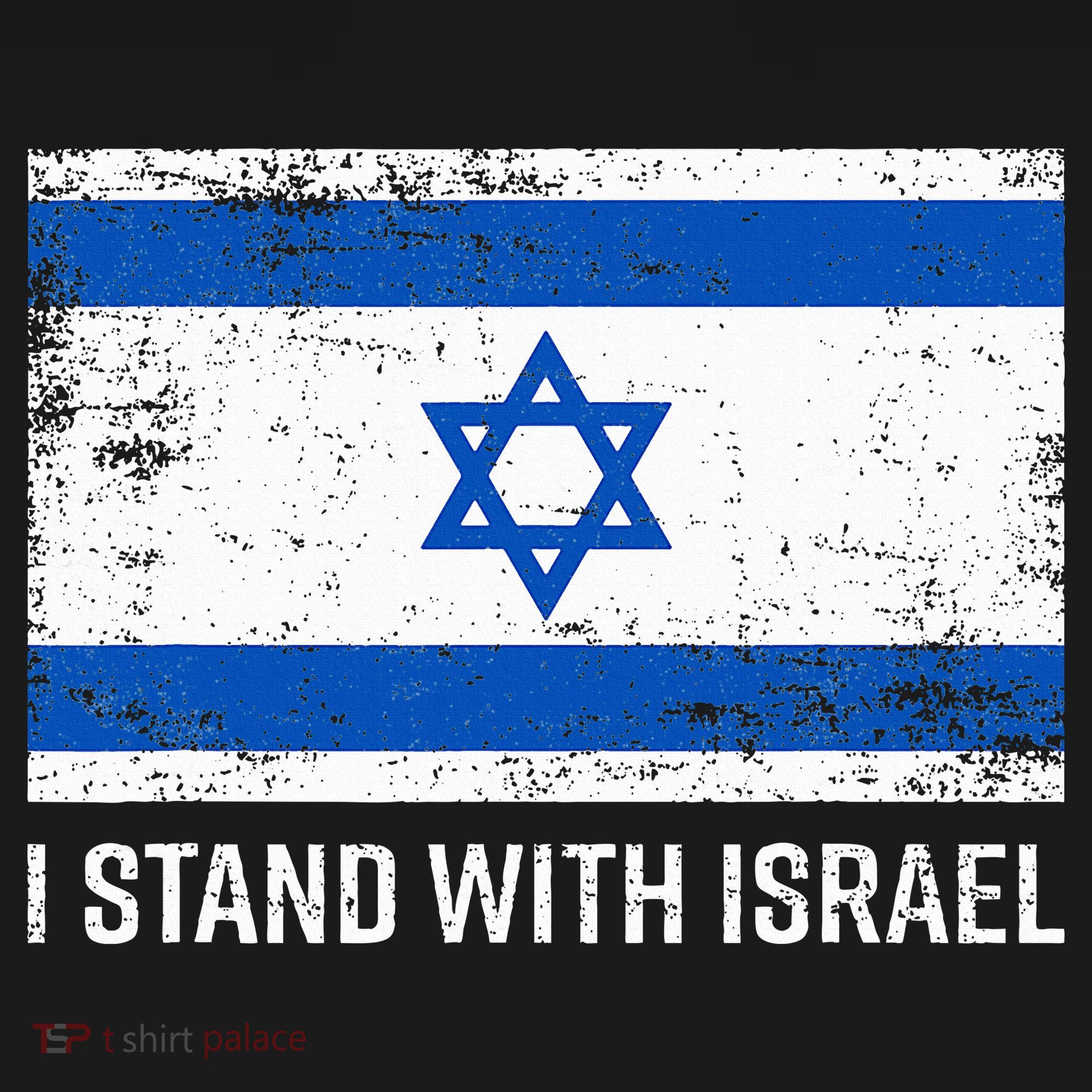 I Stand With Israel  Israeli Flag Jewish Star Of David  T-Shirt
