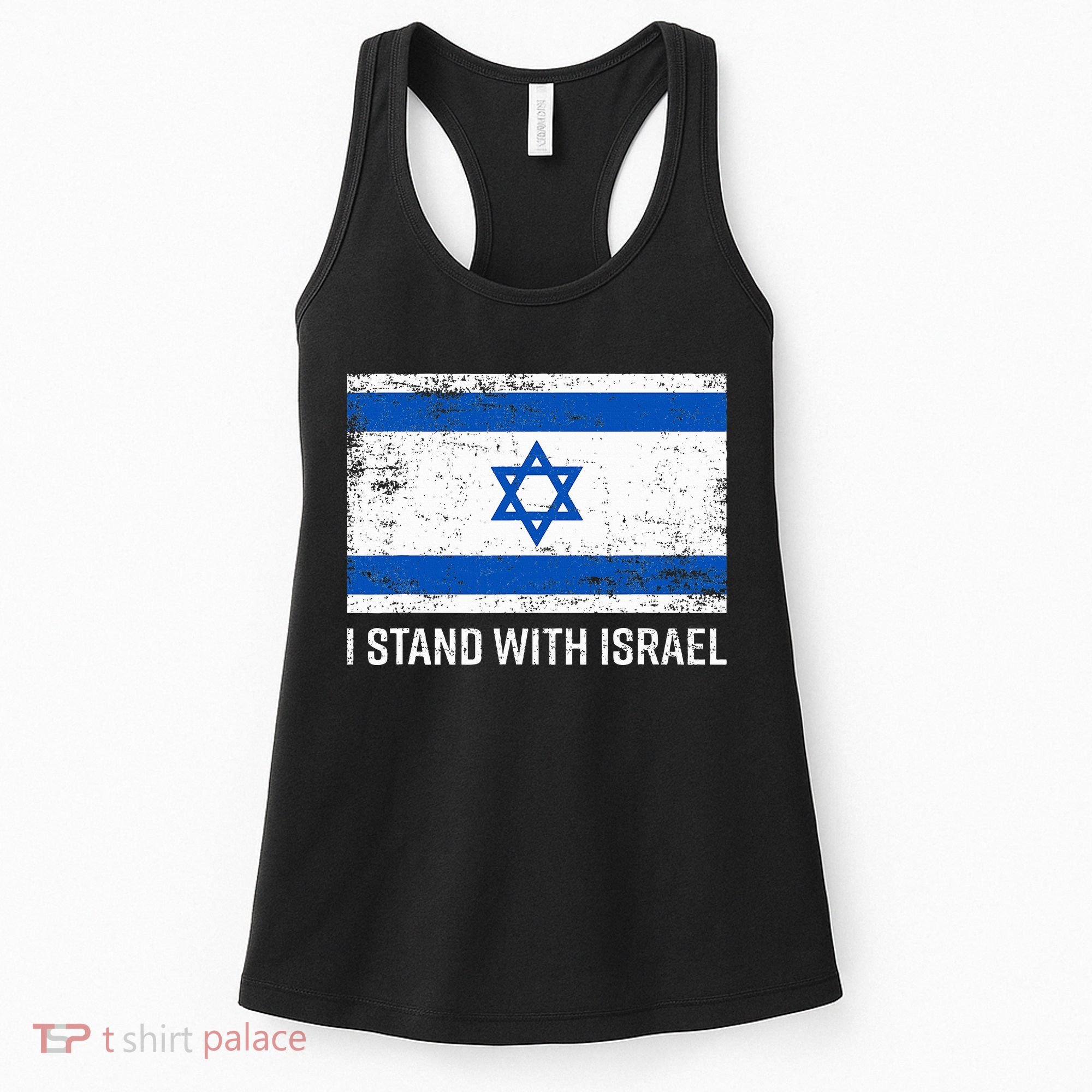 I Stand With Israel  Israeli Flag Jewish Star Of David  Women's Tank Top