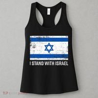 I Stand With Israel  Israeli Flag Jewish Star Of David  Women's Tank Top thumb 3
