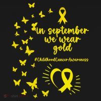 In September We Wear Gold Childhood Cancer Awareness Women's Hoodie thumb 2