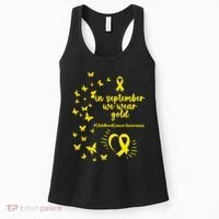 In September We Wear Gold Childhood Cancer Awareness Women's Tank Top thumb 0