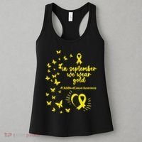 In September We Wear Gold Childhood Cancer Awareness Women's Tank Top thumb 3