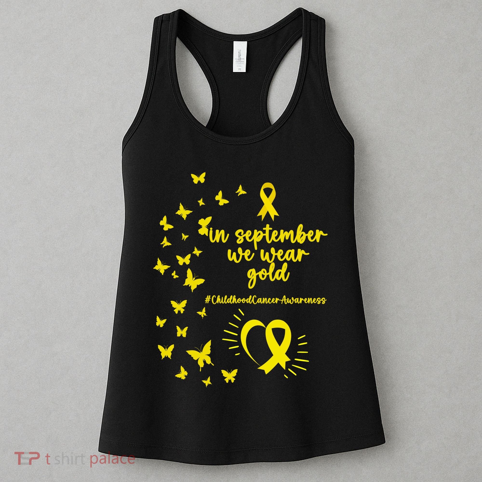 In September We Wear Gold Childhood Cancer Awareness Women's Tank Top