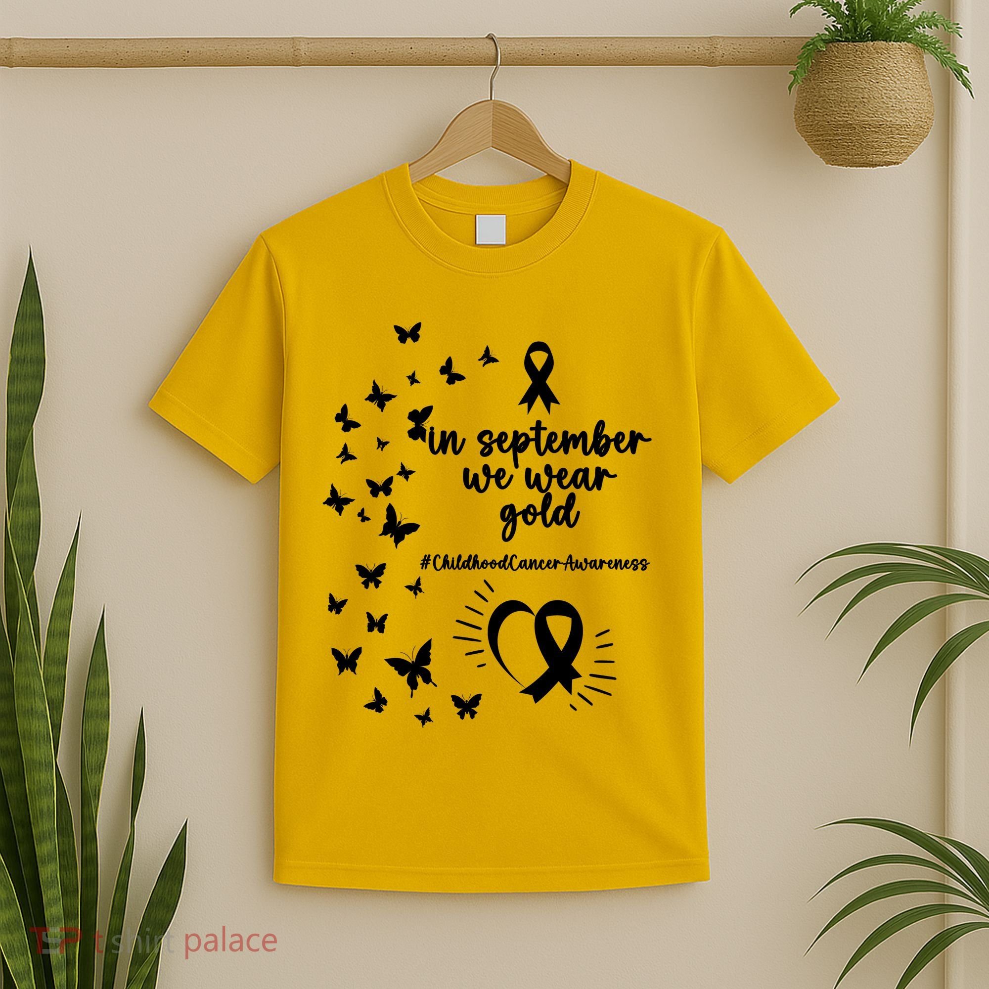 In September We Wear Gold Childhood Cancer Awareness T-Shirt