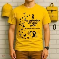 In September We Wear Gold Childhood Cancer Awareness T-Shirt thumb 6