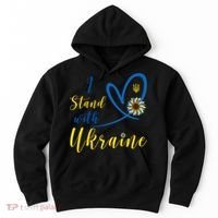 I Stand With Ukraine Flag Symbol Sunflower Hoodie thumb 0