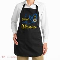 I Stand With Ukraine Flag Symbol Sunflower Apron thumb 2
