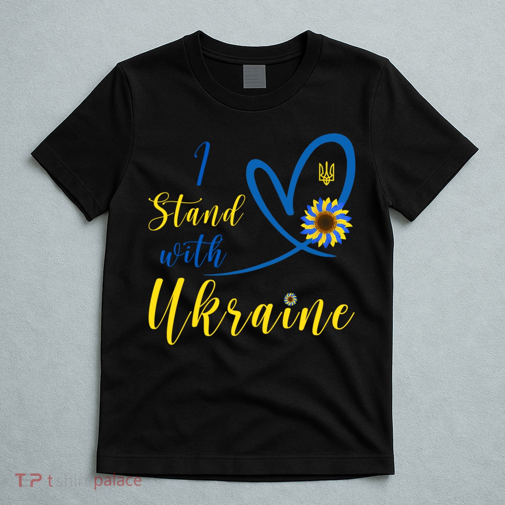 I Stand With Ukraine Flag Symbol Sunflower T-Shirt