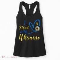 I Stand With Ukraine Flag Symbol Sunflower Women's Tank Top thumb 0