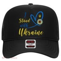 I Stand With Ukraine Flag Symbol Sunflower Hat thumb 0