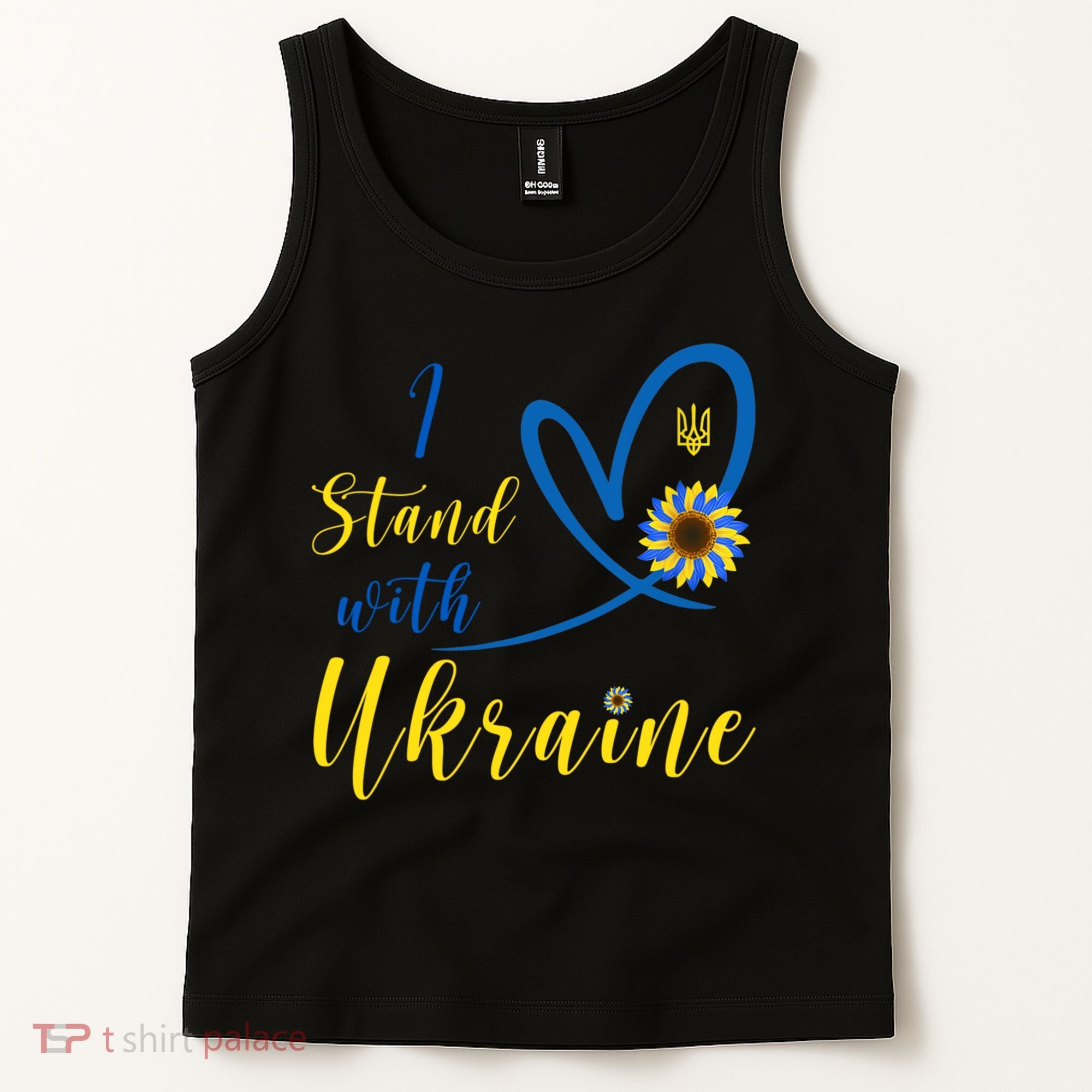 I Stand With Ukraine Flag Symbol Sunflower Tank Top
