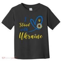 I Stand With Ukraine Flag Symbol Sunflower Toddler T-Shirt thumb 0