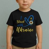 I Stand With Ukraine Flag Symbol Sunflower Toddler T-Shirt thumb 2