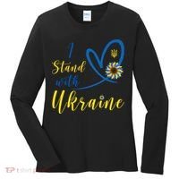 I Stand With Ukraine Flag Symbol Sunflower Women's Long Sleeve Shirt thumb 0