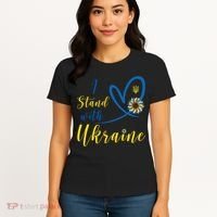I Stand With Ukraine Flag Symbol Sunflower Women's T-Shirt thumb 4
