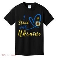 I Stand With Ukraine Flag Symbol Sunflower Kids T-Shirt thumb 0