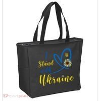 I Stand With Ukraine Flag Symbol Sunflower Tote Bag thumb 2
