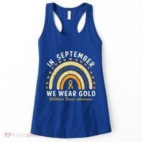 In September We Wear Gold Childhood Cancer Awareness Women's Tank Top thumb 0