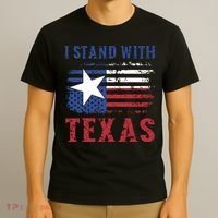 I Stand With Texas Flag Usa State Of Texas T-Shirt thumb 3
