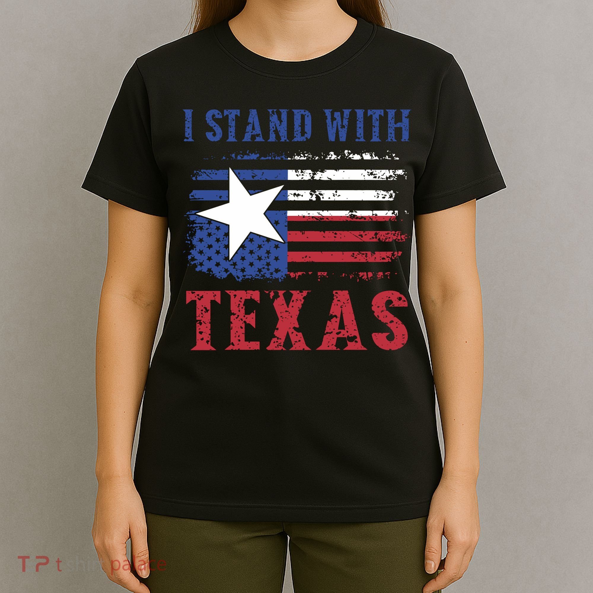 I Stand With Texas Flag Usa State Of Texas T-Shirt
