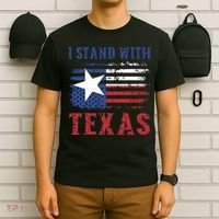 I Stand With Texas Flag Usa State Of Texas T-Shirt thumb 6