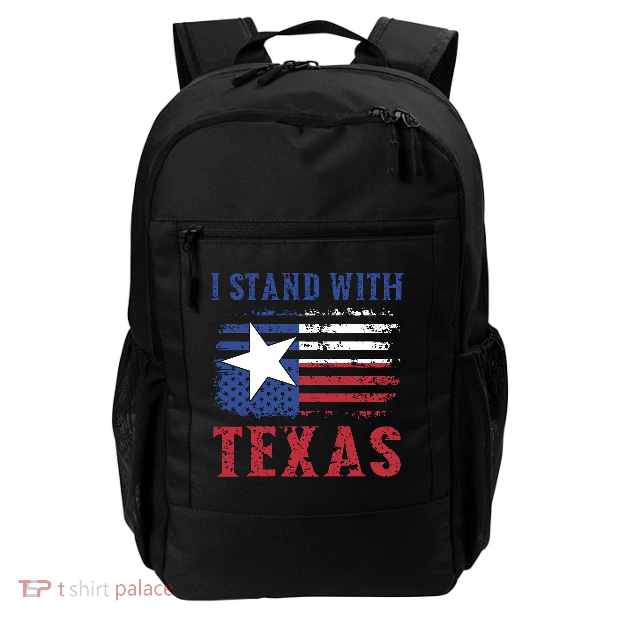I Stand With Texas Flag Usa State Of Texas Backpack