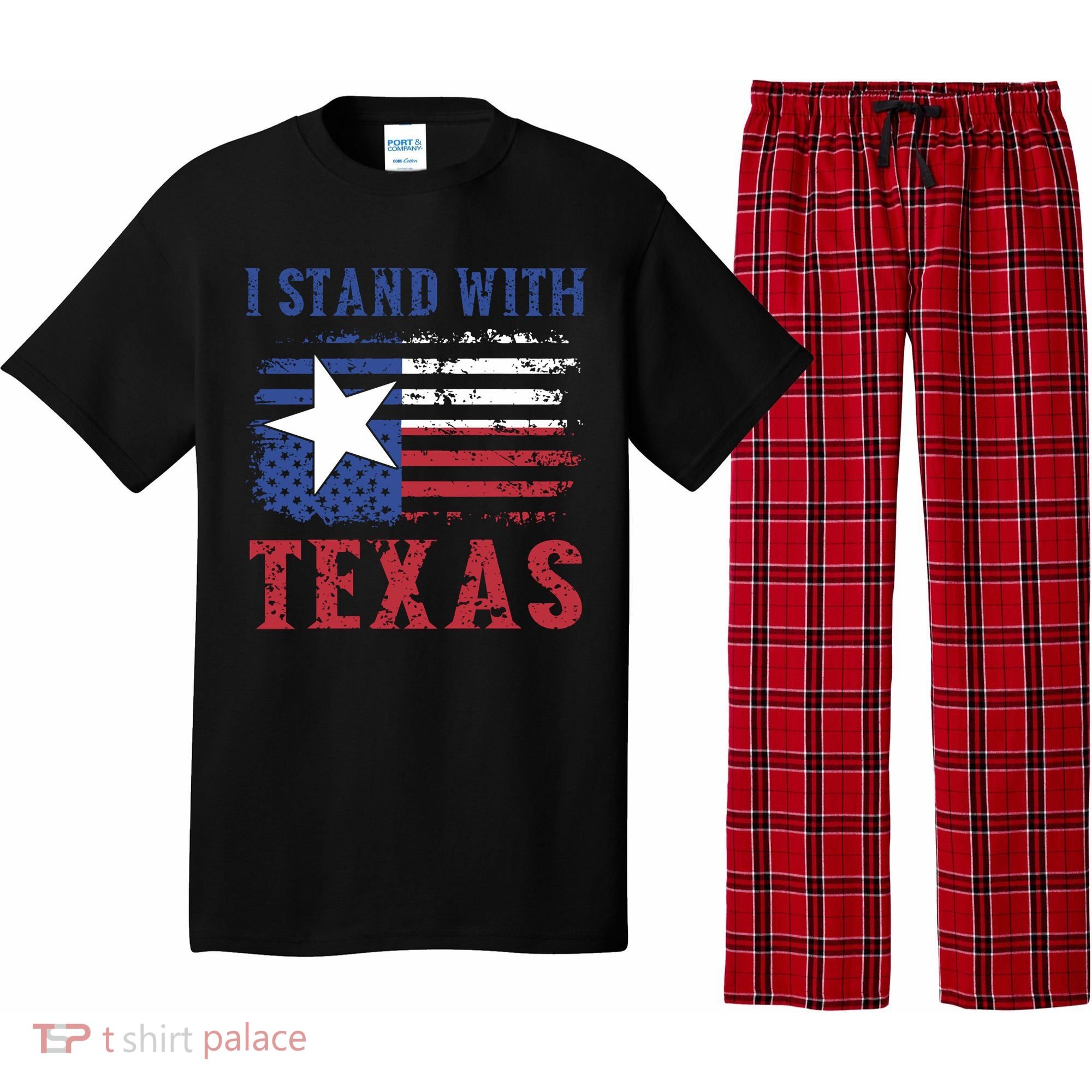I Stand With Texas Flag Usa State Of Texas Pajama Set