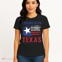 I Stand With Texas Flag Usa State Of Texas Women's T-Shirt thumb 4