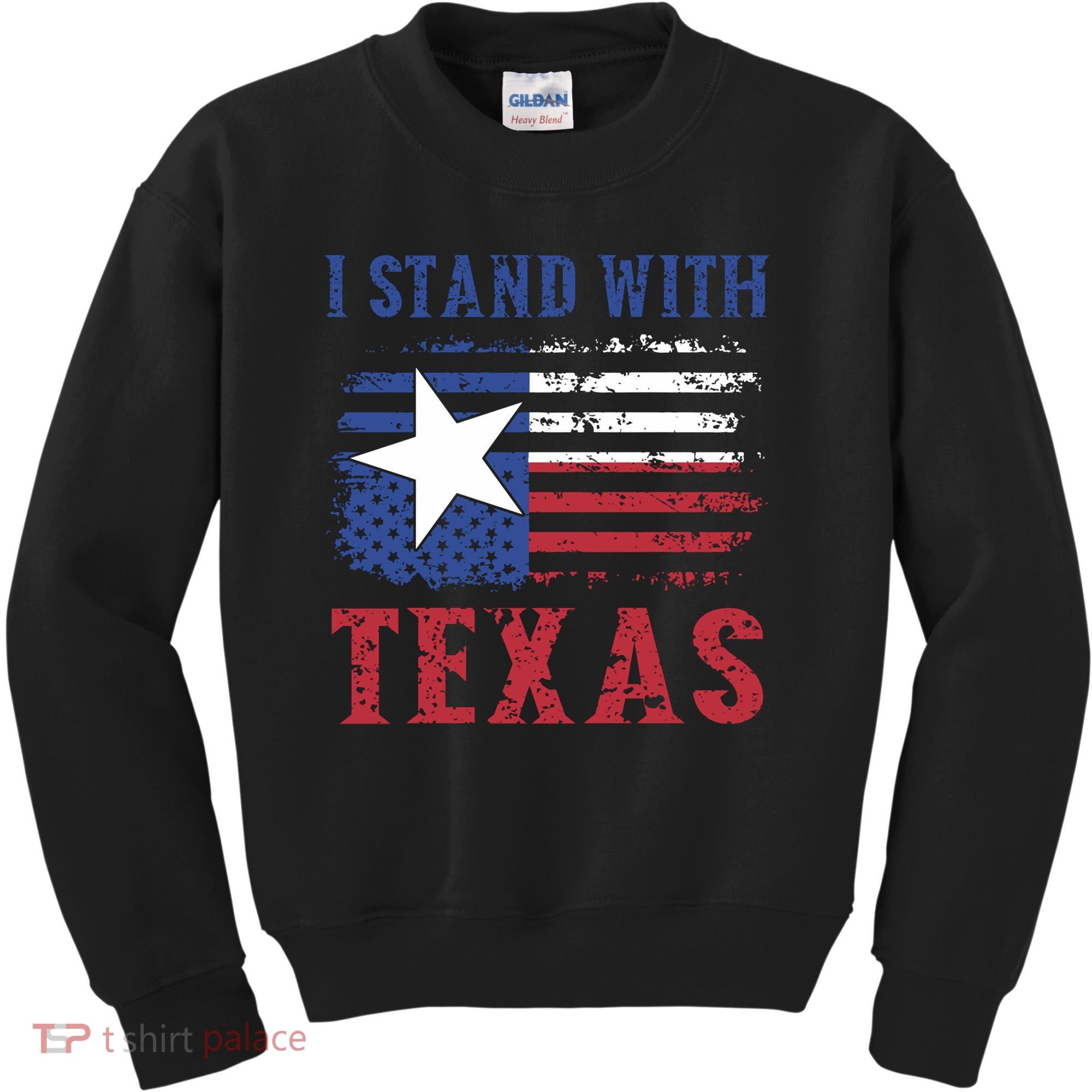 I Stand With Texas Flag Usa State Of Texas Kids Sweatshirt