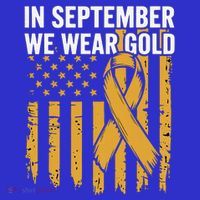 In September We Wear Gold Childhood Cancer Awareness Us Flag Women's Tank Top thumb 5