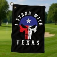 I Stand With Texas Golf Towel thumb 1