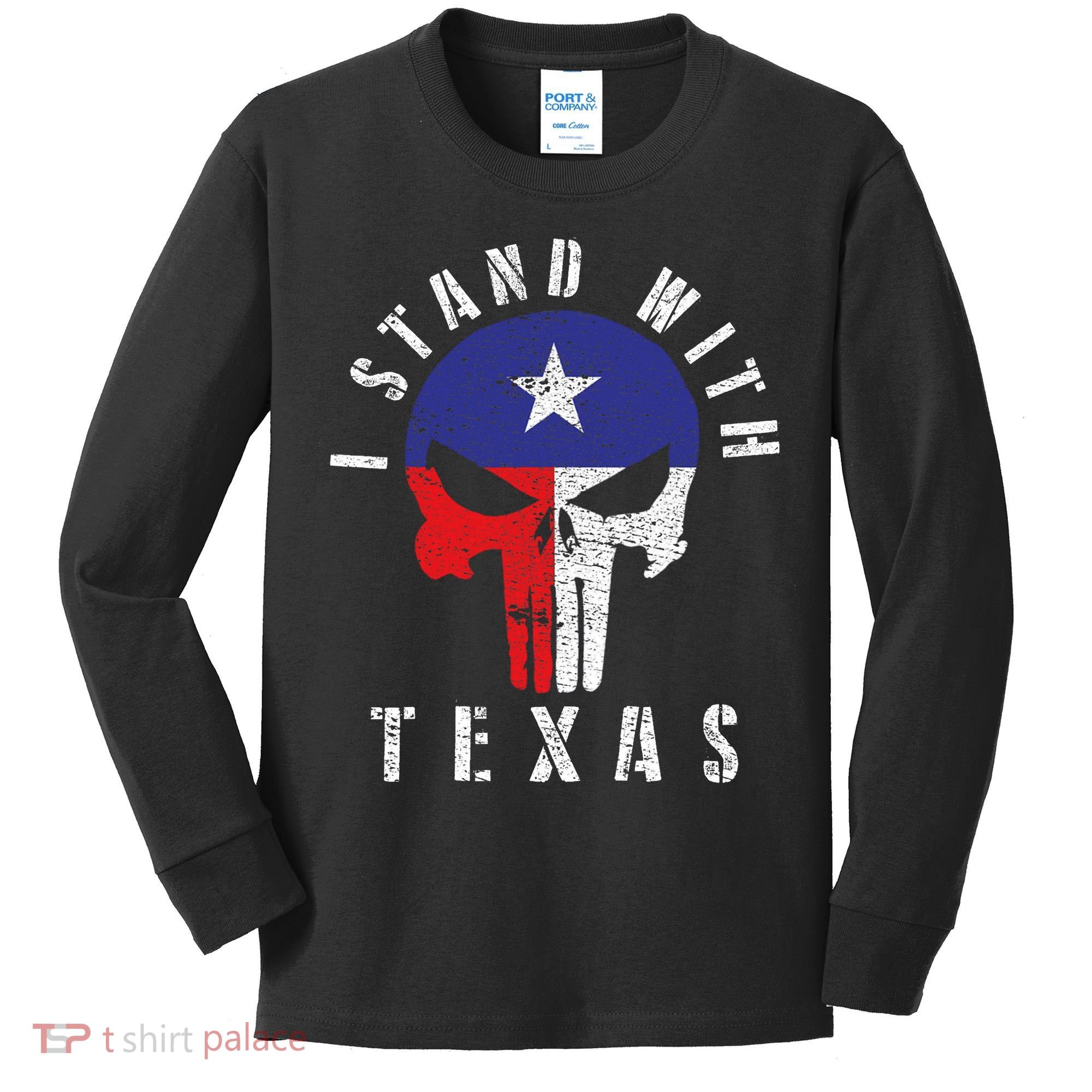 I Stand With Texas Kids Long Sleeve Shirt