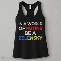 I Stand With Ukraine In A World Of Putins Be A Zelensky Women's Tank Top thumb 3