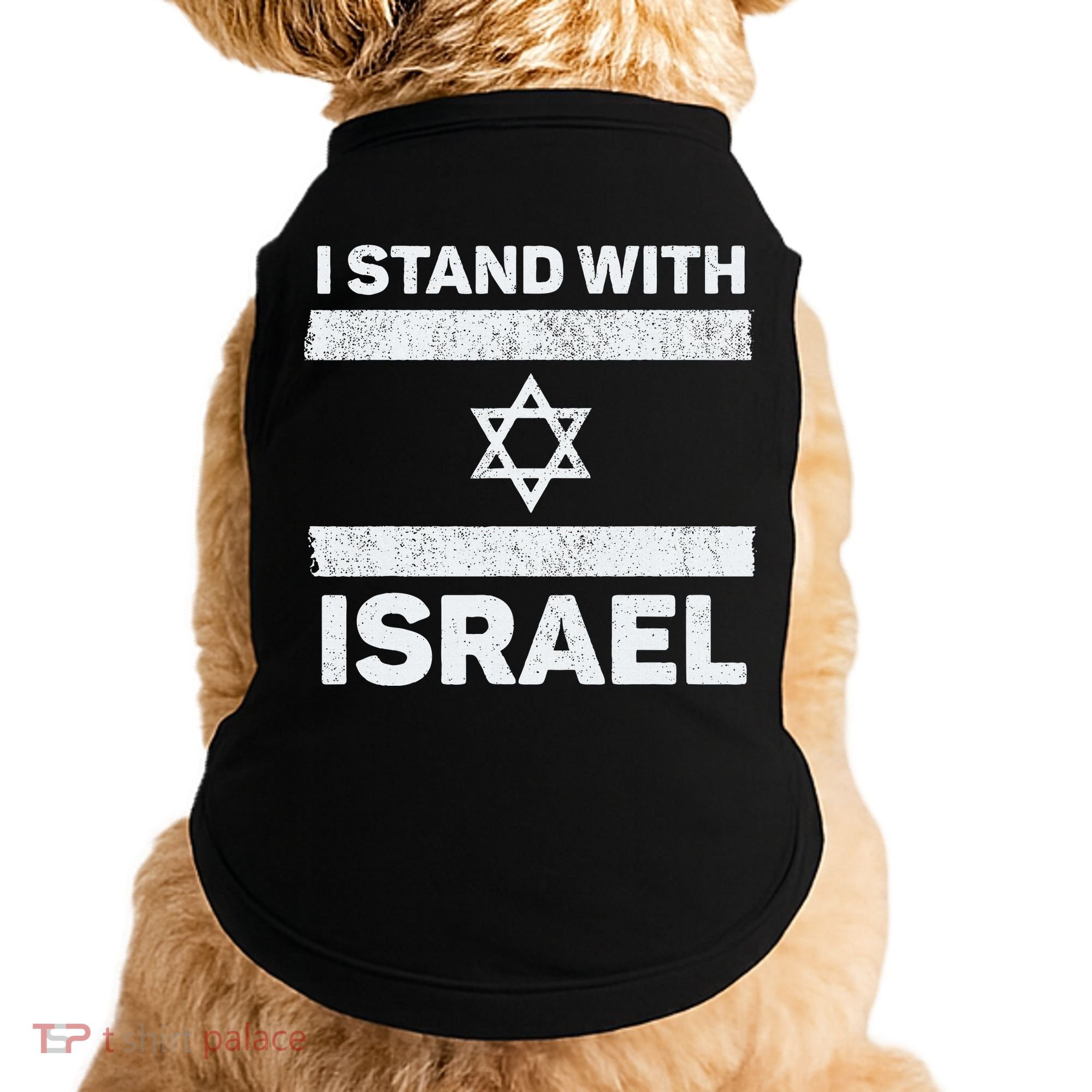 I Stand With Israel My Support Israel Flag Pride Doggie Tank