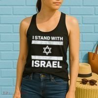 I Stand With Israel My Support Israel Flag Pride Women's Tank Top thumb 2