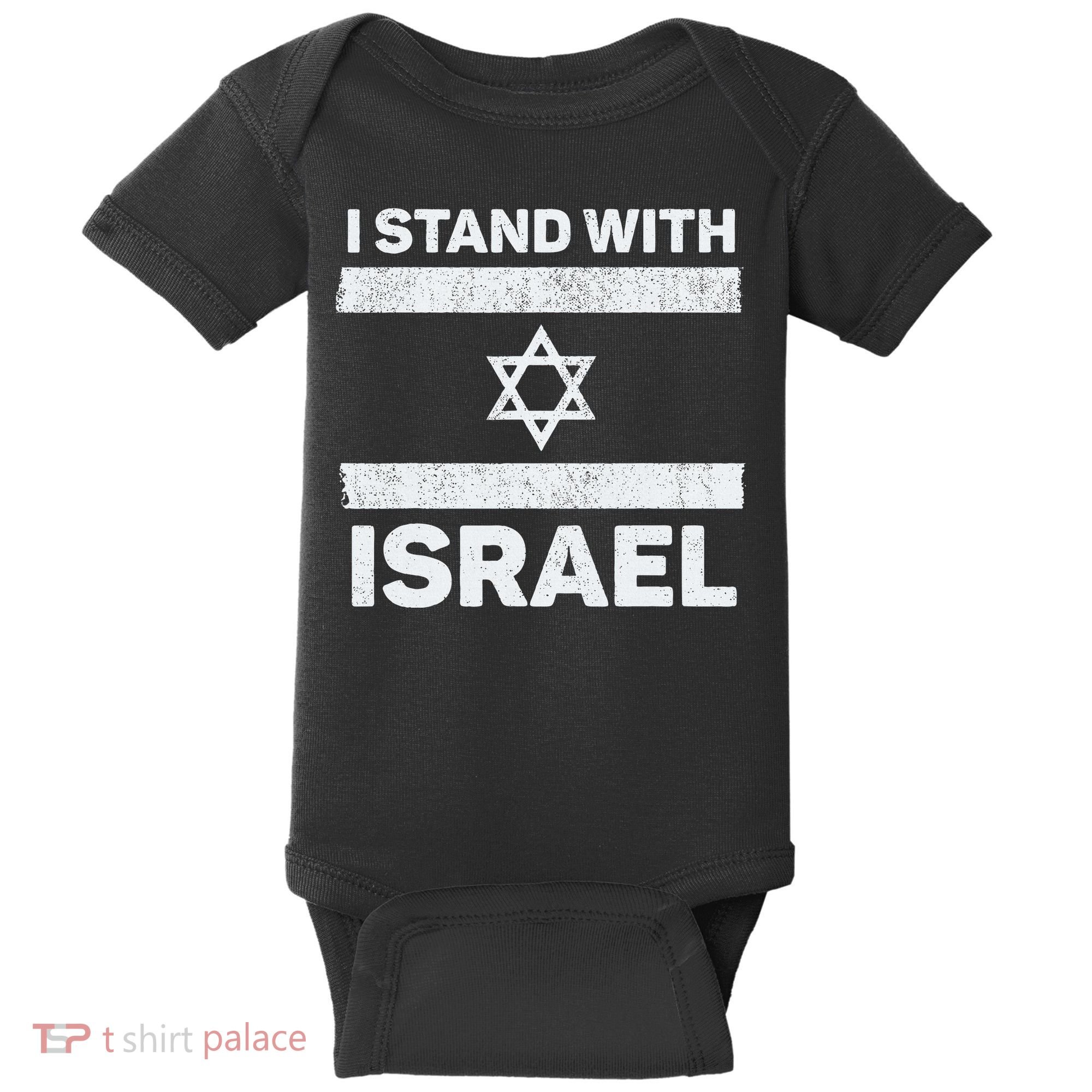 I Stand With Israel My Support Israel Flag Pride Baby Bodysuit