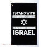 I Stand With Israel My Support Israel Flag Pride Golf Towel thumb 0