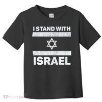 I Stand With Israel My Support Israel Flag Pride Toddler T-Shirt thumb 0