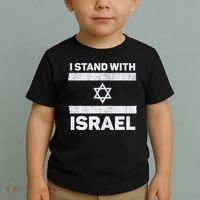 I Stand With Israel My Support Israel Flag Pride Toddler T-Shirt thumb 2