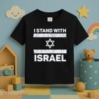 I Stand With Israel My Support Israel Flag Pride Toddler T-Shirt thumb 3