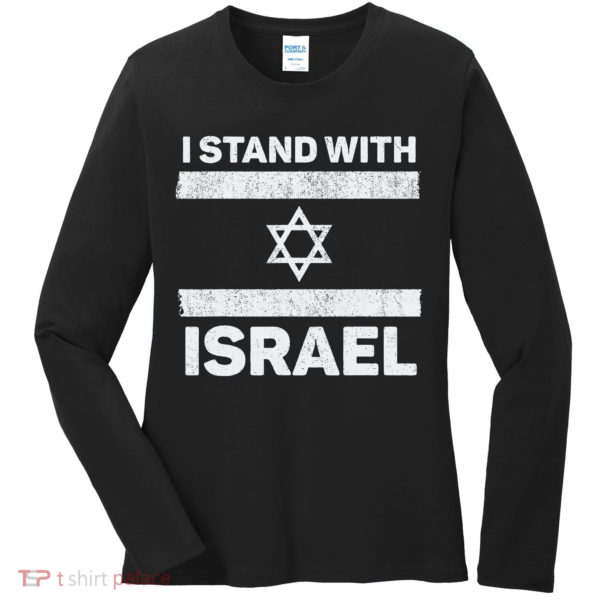 I Stand With Israel My Support Israel Flag Pride Women's Long Sleeve Shirt
