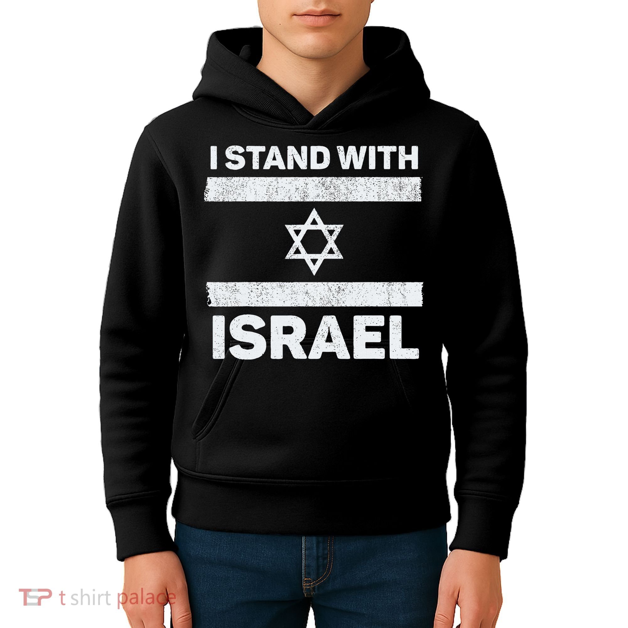 I Stand With Israel My Support Israel Flag Pride Kids Hoodie