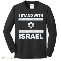 I Stand With Israel My Support Israel Flag Pride Kids Long Sleeve Shirt thumb 0