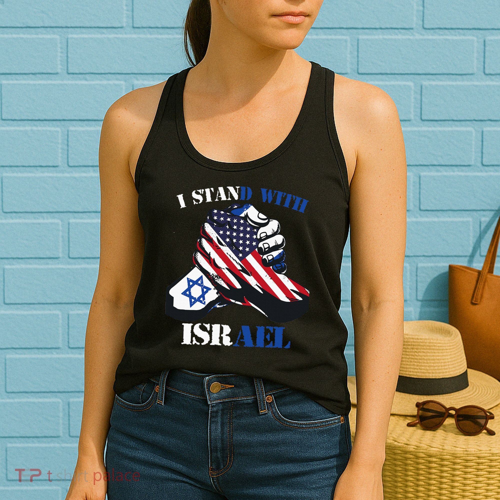 I Stand With Israel Support Israel Love Israeli Brotherhood Women's Tank Top