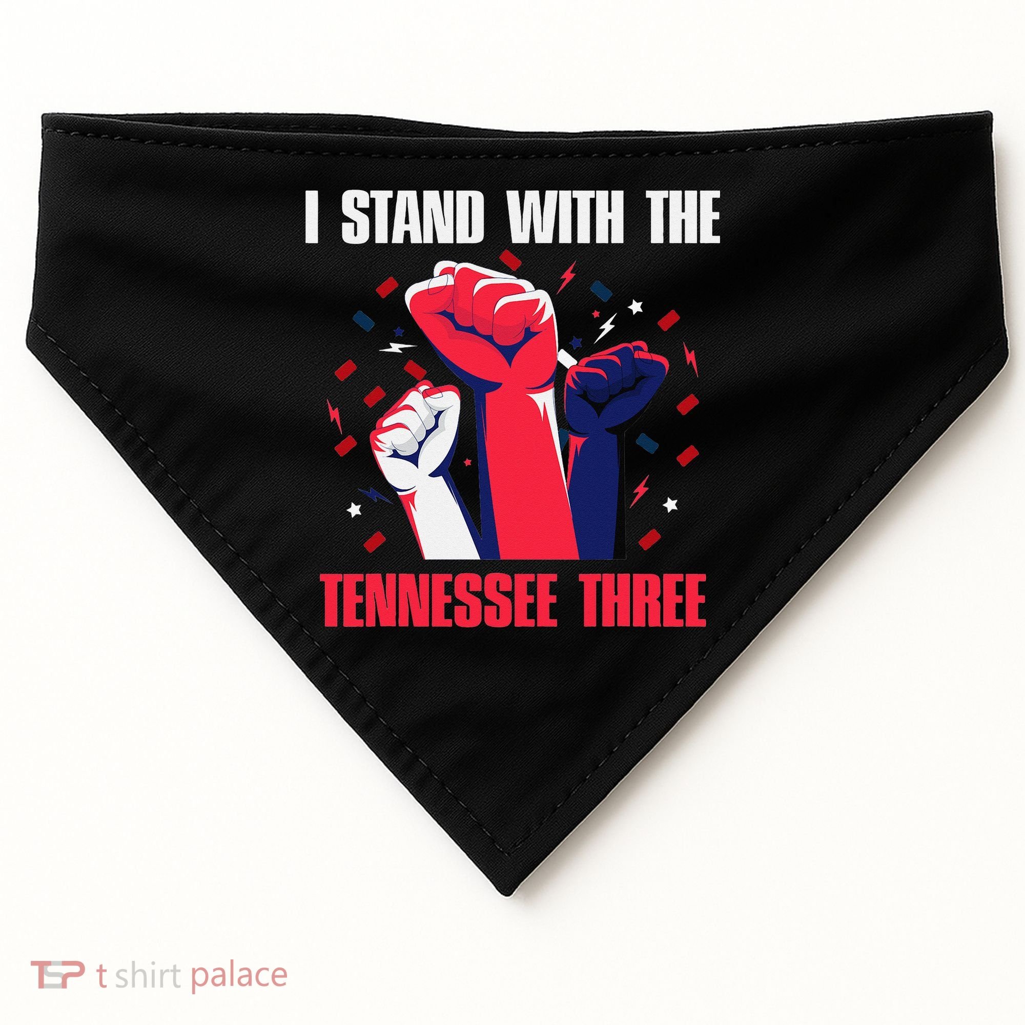 I Stand With the Tennessee Three Tennessee Home State Fan USA-Made Doggie Bandana