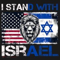 I Stand With Israel US Support Lion Love Israeli Brotherhood Women's Hoodie thumb 2