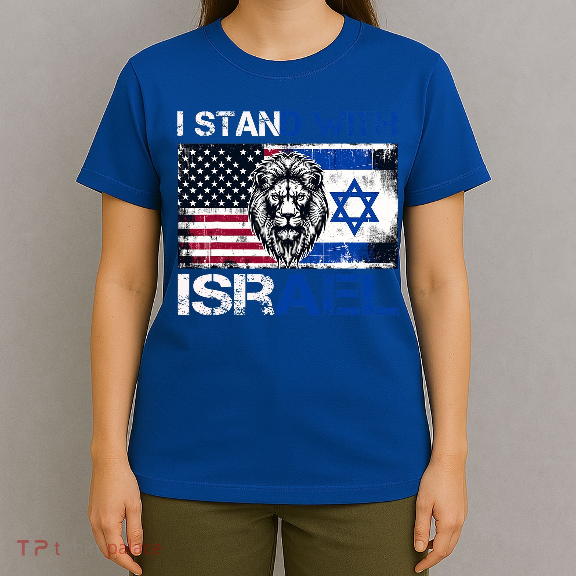 I Stand With Israel US Support Lion Love Israeli Brotherhood T-Shirt