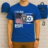 I Stand With Israel US Support Lion Love Israeli Brotherhood T-Shirt thumb 6